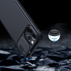 Coque Protection Cameras pour "IPHONE 12 Pro Max" APPLE Coulissant Cache (NOIR)