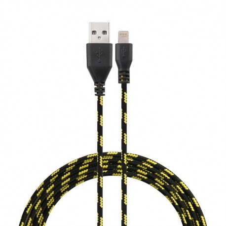 Cable Tressé 3m pour IPHONE 8 Chargeur Connecteur Lighting USB APPLE Tissu Tissé Lacet Fil Nylon
