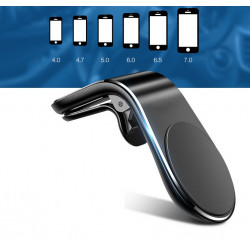 Support Voiture Aimant Pince pour Smartphone Ventilateur Universel Magnetique (NOIR)