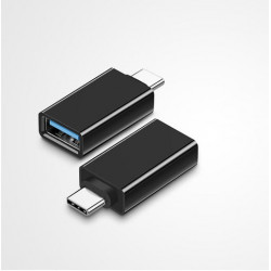 Mini Adaptateur USB/Type C pour Smartphone Android Souris Clavier Clef USB Manette (NOIR)