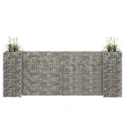 Jardinière à gabion en H...