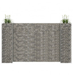 Jardinière à gabion en H...