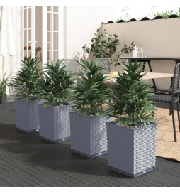 Jardinières 4 pcs gris...