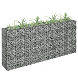 Lit surélevé à gabion Acier...
