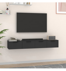 Armoires murales 2 pcs Noir...