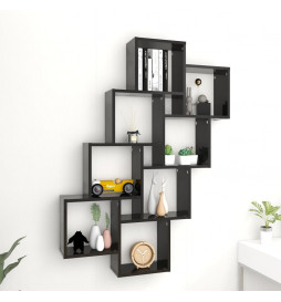 Étagère cube murale Noir...