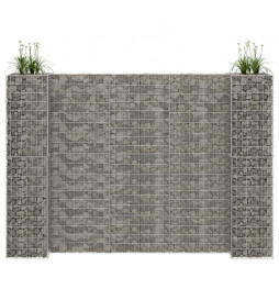 Jardinière à gabion en H...
