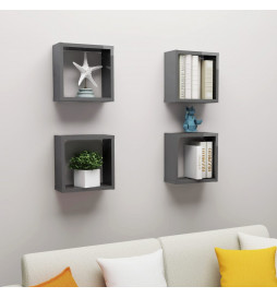 Étagères cube murales 4 pcs...