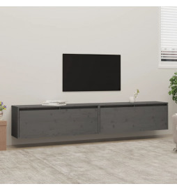 Armoires murales 2 pcs Gris...