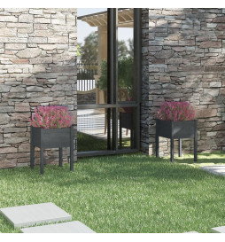 Jardinières 2 pcs Gris...