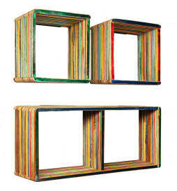 Jeu d'étagère murale 3 pcs...