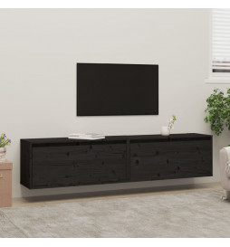 Armoires murales 2 pcs Noir...