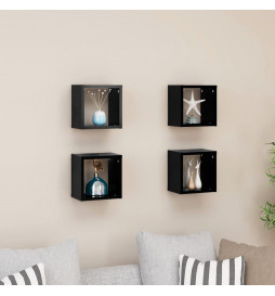 Étagères cube murales 4 pcs...
