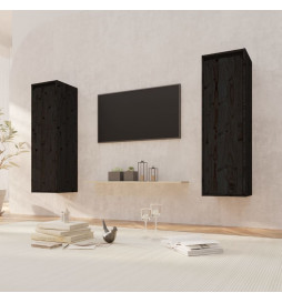 Armoires murales 2 pcs Noir...