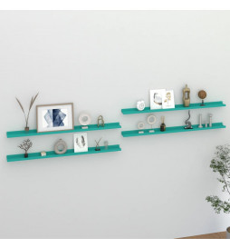 Étagères murales 4 pcs Bleu...