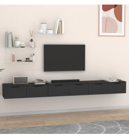 Armoires murales 2 pcs Noir...