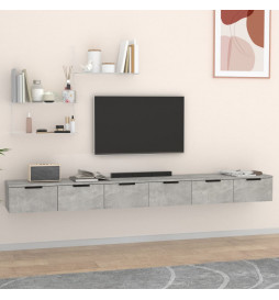 Armoires murales 2pcs Gris...