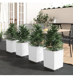 Jardinières 4 pcs blanc...