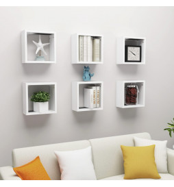 Étagères cube murales 6 pcs...