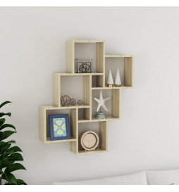 Étagère cube murale Chêne...