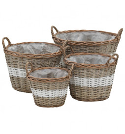 Lits surélevés 4 pcs Osier...