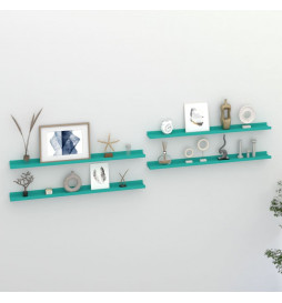 Étagères murales 4 pcs Bleu...