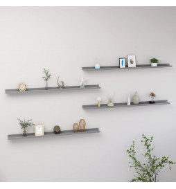 Étagères murales 4 pcs Gris...