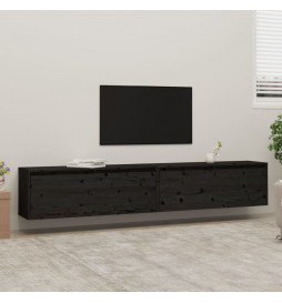 Armoires murales 2 pcs Noir...