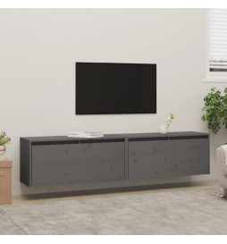 Armoires murales 2 pcs Gris...