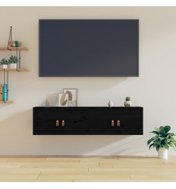 Armoires murales 2 pcs Noir...