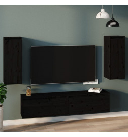 Armoires murales 2 pcs Noir...