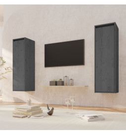 Armoires murales 2 pcs Gris...