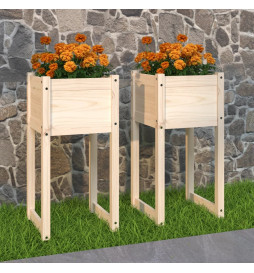 Jardinières 2 pcs 40x40x81...