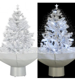 Arbre de Noël neigeux avec...