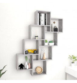 Étagère cube murale Gris...