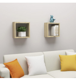 Étagères cube murales 2 pcs...