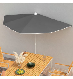 Demi-parasol de jardin avec...