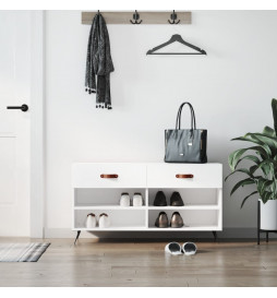 Banc à chaussures blanc...