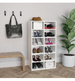 Étagère à chaussures Blanc...