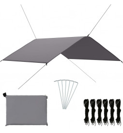 Bâche d'extérieur 4x4 m Gris
