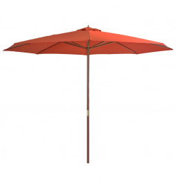 Parasol avec mât en bois...