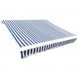 Toile d'auvent Bleu et...