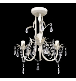 Lustre suspendu à cristaux...