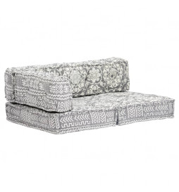 Pouf Gris clair Tissu