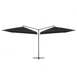 Parasol double avec mât en...