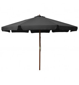 Parasol avec mât en bois...