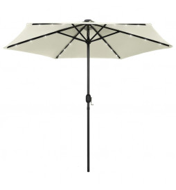 Parasol avec LED et mât en...