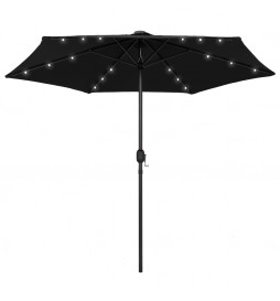 Parasol avec LED et mât en...