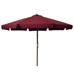 Parasol avec mât en bois...