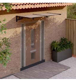 Auvent de porte Noir 199x90...